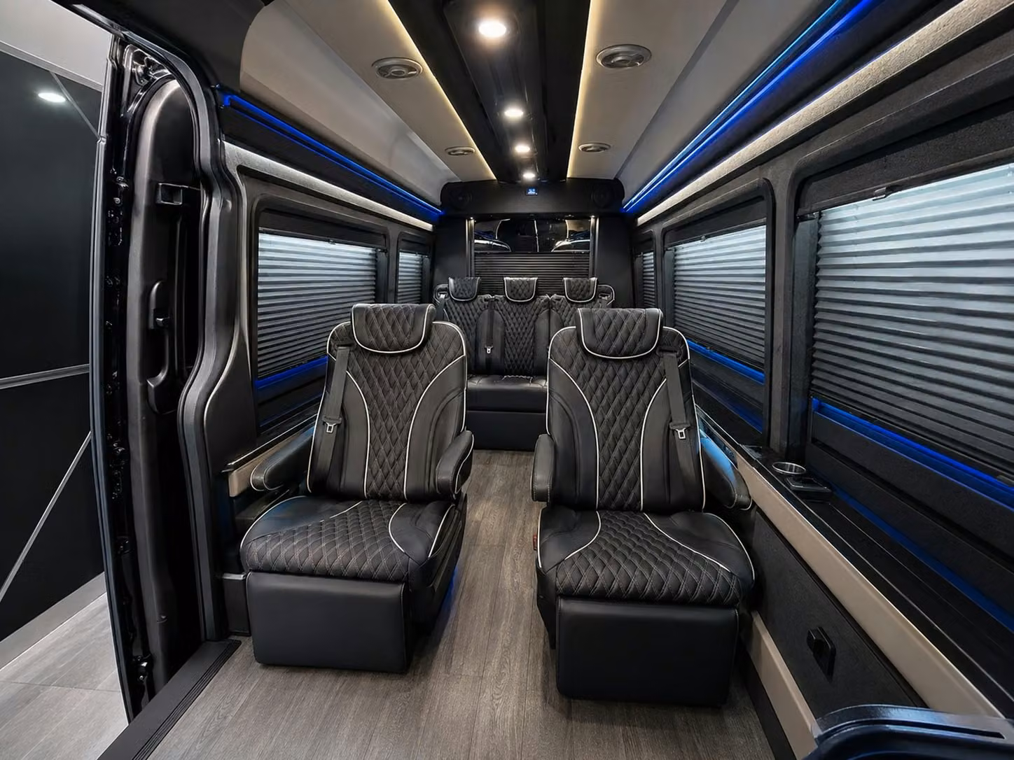 with undercarriage storage and wifi these buses are built for airport runs